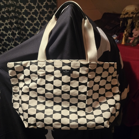 kate spade Handbags - Kate Spade Black and White Checkered Tote